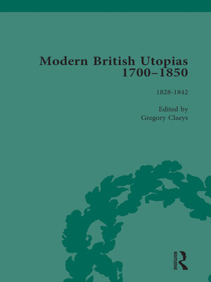 cover image of Modern British Utopias, 1700-1850 Vol 7